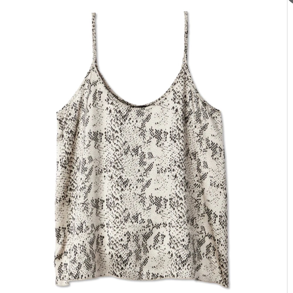 ATM Snakeskin Print Silk Camisole